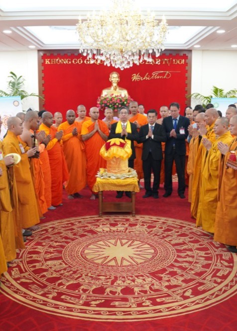 Cung đón Xá lợi Đức Phật rời Núi Bà Đen (Tây Ninh) về chùa Quán Sứ (Hà Nội)