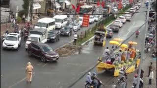 Đoàn xe tiễn đưa Thày Thượng Tọa Thích Chơn Thành, trụ trì chùa Diên Thọ, Khánh Hòa